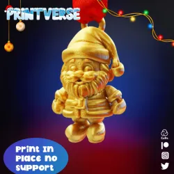 Flexy Chibi Santa Print In Place