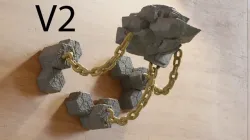 Floating rocks wall display V2