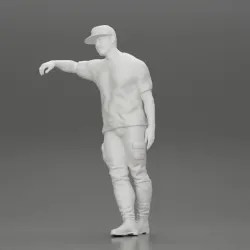 gangster man standing and leaning against the wall in cap
