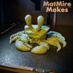 Ghost Crab, articulated cute figure, print-in-place
