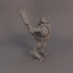 Goblin Bucket Fighter with chainsaw