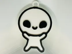 Happy Alien Keychain