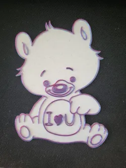 I love U teddy wall decor