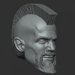 Jason Statham Mohawk Head for Mythic Legions