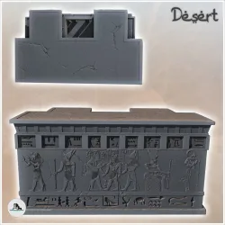 Large Egyptian Flat Roof Building (15) - Canyon Sandy Landscape 28mm 15mm RPG DND Nomad Desertland African