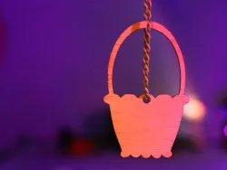 Laser Cut Basket Ornament Vector