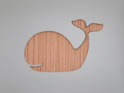 Laser Cut Sea Animal Whale Cutout Unfinished Wooden Blank Vector