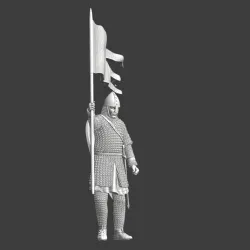 Medieval Norman Knight with banner