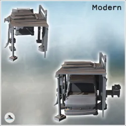 Modern van with open rear doors and crates of weapon ammunition (4) - Modern WW2 WW1 World War Diaroma Wargaming RPG Mini Hobby