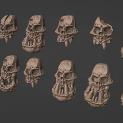 Ork Skulls for Basing, Dioramas