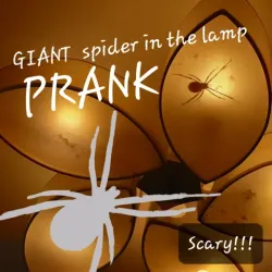 SCARY spider in the lamp PRANK