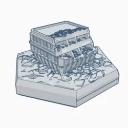 Sci-Fi Ruined Building 27 Hex Map Scale HMSSFR027