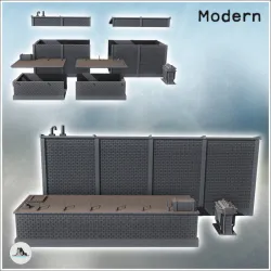 Set of two brick industrial buildings with a generator (7) - Modern WW2 WW1 World War Diaroma Wargaming RPG Mini Hobby