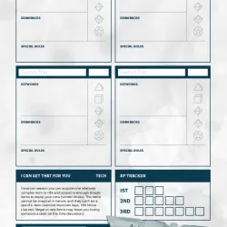 SHIFT RPG Character Sheets (PDF)
