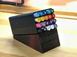 Stackable case for 20 Molotow Acrylic Pens (13mm) +/- base