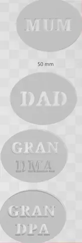 Stencils - DAD, MUM, GRANDMA, & GRANDPA