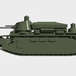 Super Heavy Tank Char 2C + Char 2C Normandie version (France, WW2)