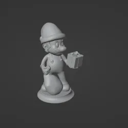 SUPER MARIO MARIO CHRISTMAS TABLETOP FIGURINE