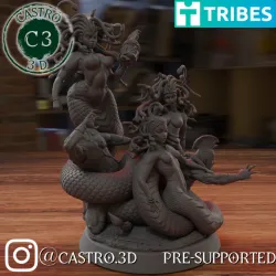 The 3 Gorgon Queens - NSFW version