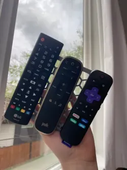 TV Remote Control Command Station (Holds 3 remotes)