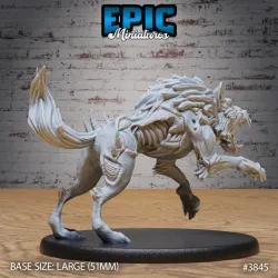 Undead Dire Wolf Set / Zombie Hound Beast / Werewolf Creature / Were Canine / Wild Animal / Evil Predator / Graveyard Encounter