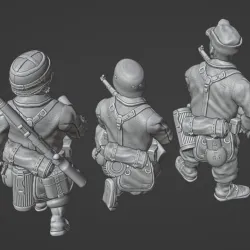28mm German Fallschirmjager Rifle team 3