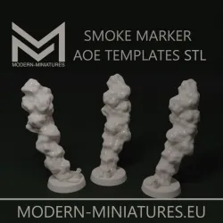 28mm Smoke Marker AOE Smoke Marker 1",2",3",4" Bases
