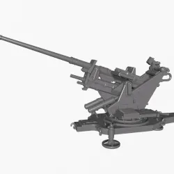 Anti-aircraft gun 37mm Flak 37 + Gun operator (Germany, WW2)