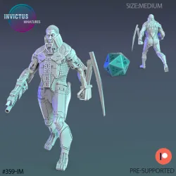 Body Guard Cyborg Set / Future Robot / Skeleton Soldier / Exoskelet Officer / Space War Construct / Steampunk Battle Robot / Invasion Army / Cyberpunk Droid / Sci-Fi Encounter