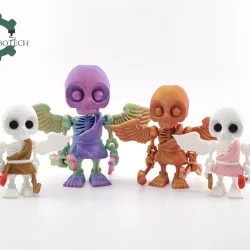 Cobotech Articulated Skeleton Cupid, Skelly Cupid, Skelly valentine angel