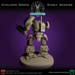 Cyclops droid with twin anti material blasters