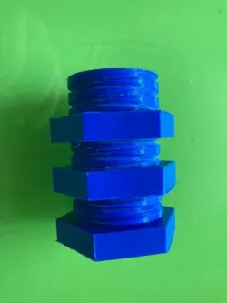 Dual threaded bolt and nut toy