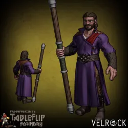 Evocation Wizard, 2 Poses (PRESUPPORTED)