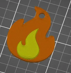 Fire Emoji Keychain