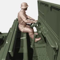 Half-track Sd.Kfz.9/1 - Crane vehicle + Crewmen (Germany, WW2)