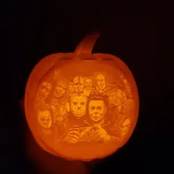 Halloween selfie tea light jack-o-lantern
