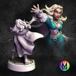 High Elf Sorceress - Nova the High Elf Sorceress ( Frost Themed Female Wild Mage High Elf )