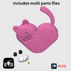 KNITTED HEART KITTEN / MULTI PARTS AND COLOR FILE