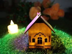 Laser Cut Mini House 3mm Vector