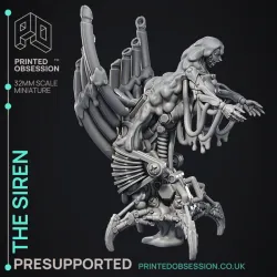 Mechanical Siren - Scrap Waste Monster - PRESUPPORTED - Illustrated and Stats - 32mm scale