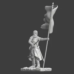 Medieval Banner Knight - Wargaming command