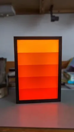 Minimalist Gradient Light Box and Light Transmission Test