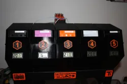 Multi color knobs with numbers for dry box