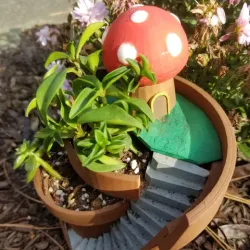 Mushroom House Fairy house planter