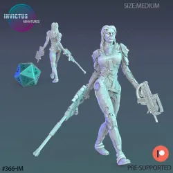 Netrunner Girl Walking / War Device Hacker / City Officer / Cyberpunk Warrior / Alien Soldier / Mysterious Colonist / Space Assasin / Cosmic Invasion / Trooper Attack / Human Settler / Sci-Fi Encounter