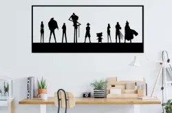 One Piece silouette 2d wall art home decor