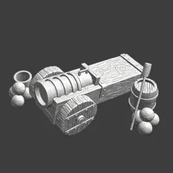 Small Bombard - Medieval Wargaming Props