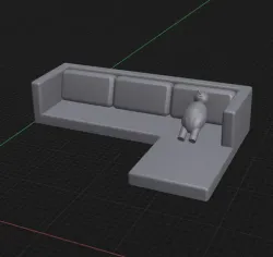 Sofa With Simple Person
