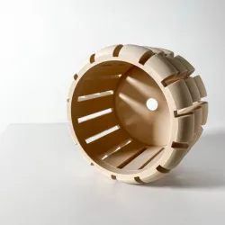 The Lami Orchid Planter Pot with Drainage | Tray Included | Modern and Unique Home Decor for Orchids and Plants  | STL File