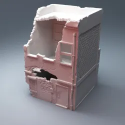 Urban Ruined Noodle Shop 28mm